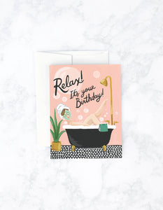 Relax Bubble Bath Card