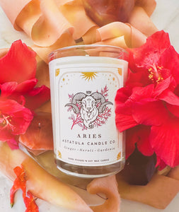 Aries Zodiac Candle