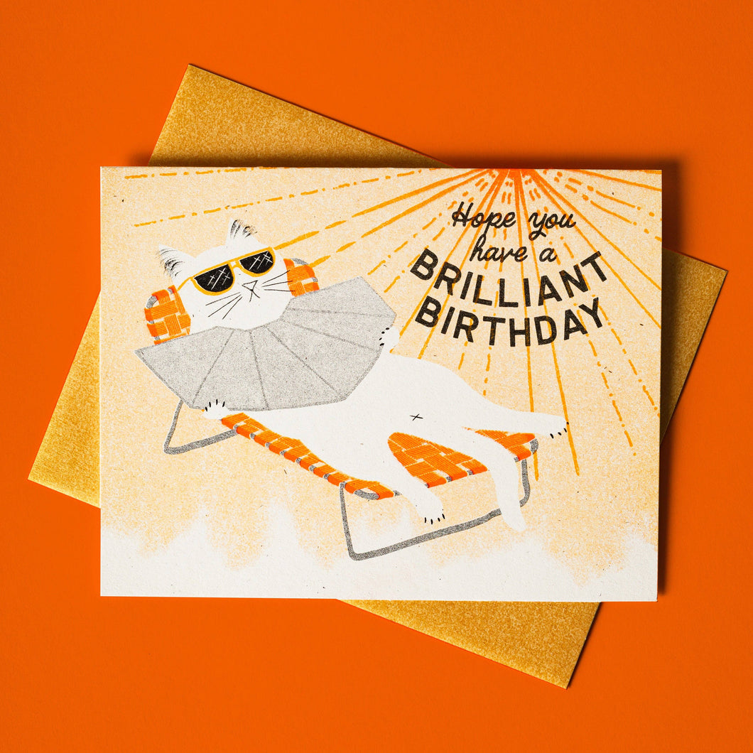 Brilliant Birthday - Risograph Card