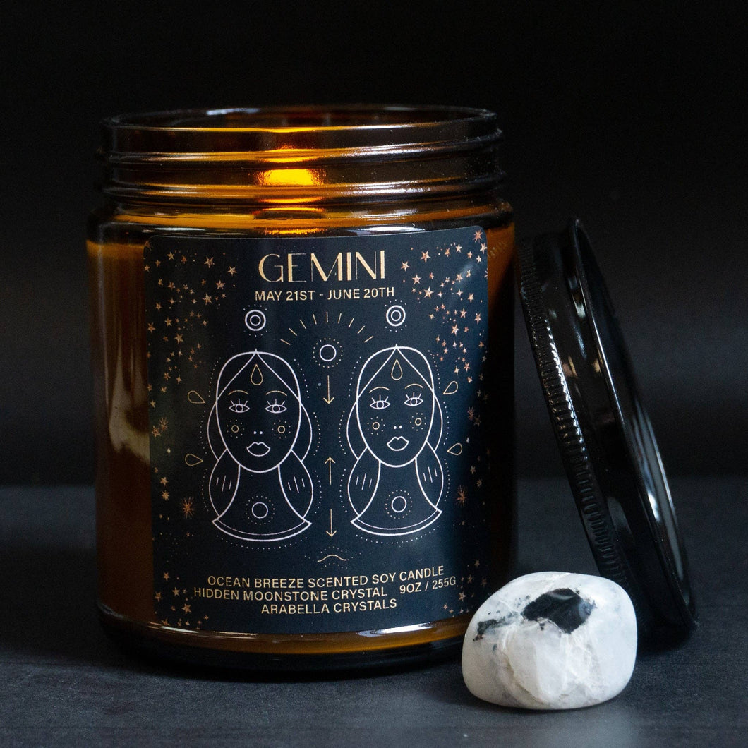 Gemini Zodiac Candle Jar