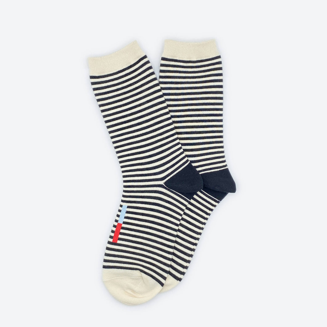 Black and White Stripe Cole Socks