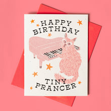 Load image into Gallery viewer, Happy Birthday Tiny Prancer - Risograph Card
