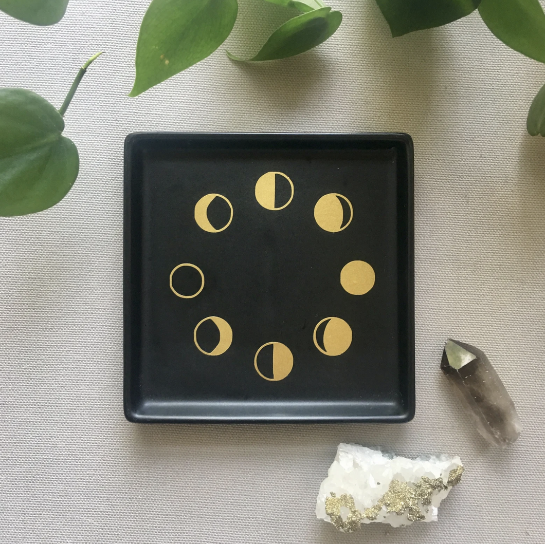 Moon Phases Square Dish