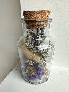 Purple Vintage Dried Flowers Jar