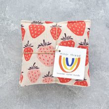 Load image into Gallery viewer, Lavender Sachet Bundle in Giant Strawberries Canvas Fruit
