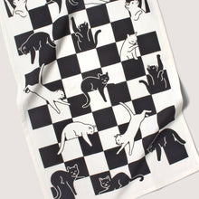 Load image into Gallery viewer, Checker Cat Tea Towel
