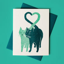 Load image into Gallery viewer, Love Cats - Risograph Card
