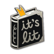 Load image into Gallery viewer, It&#39;s Lit Reader&#39;s Enamel Pin
