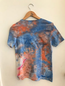 Orange and Blues Hand Tie-Dyed Oakland Tee