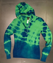 Load image into Gallery viewer, Upcycled, Repaired and Hand-Dyed cashmere hoodie
