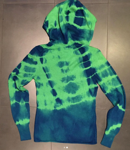 Upcycled, Repaired and Hand-Dyed cashmere hoodie