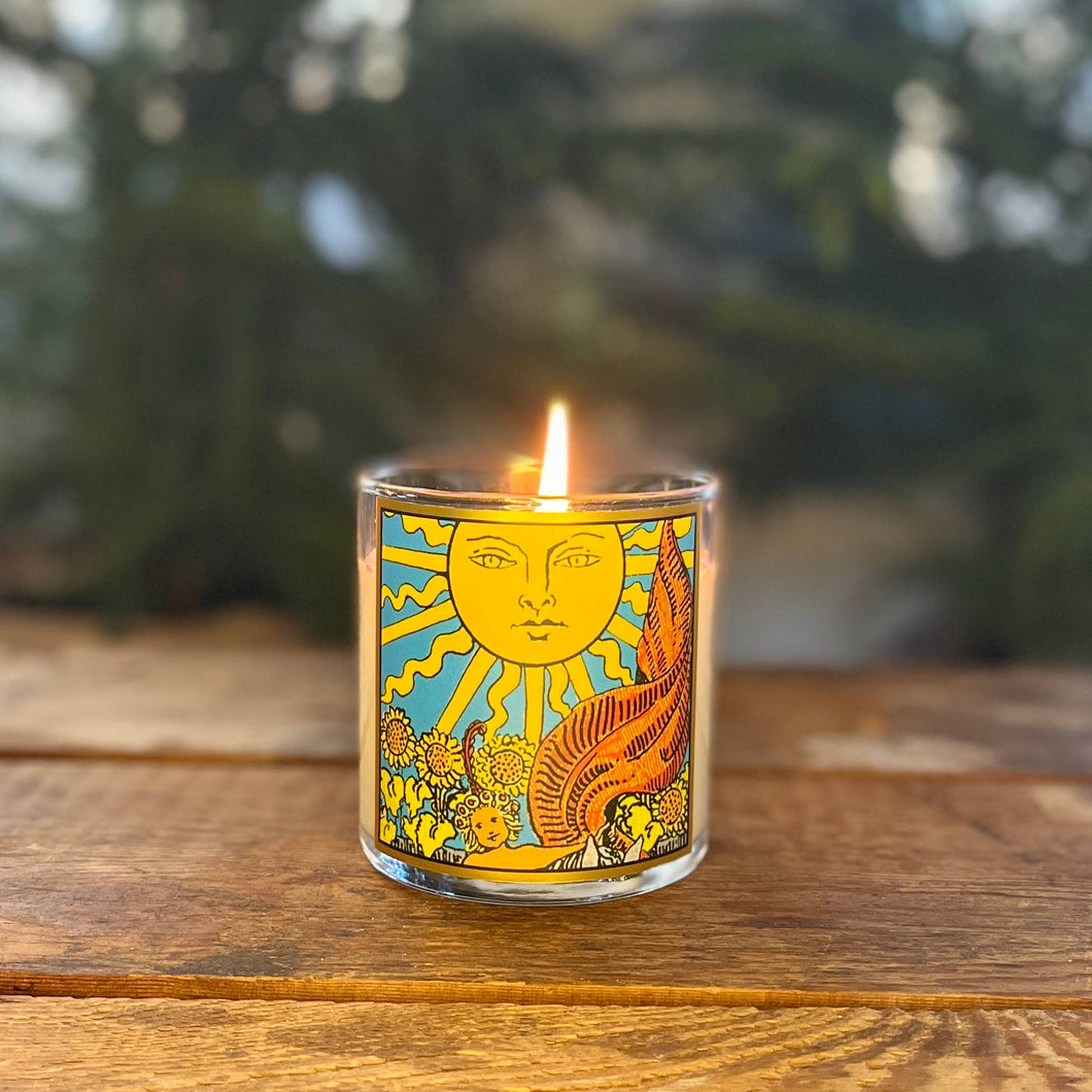 8.5oz Sun Tarot Candle