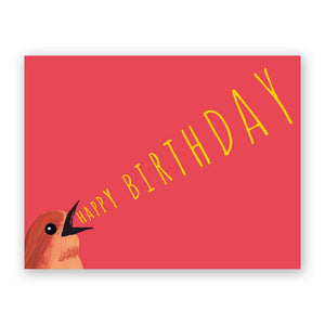 Bird Yelling Birthday Card