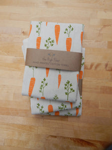 Carrot Cotton Kitchen Towel, Tea Towel