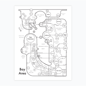 Bay Area Map Print