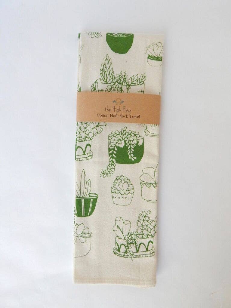 Succulents Kitchen Towel, Tea Towel