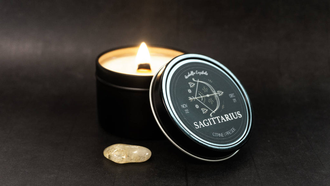 Sagittarius Zodiac Candle Tin