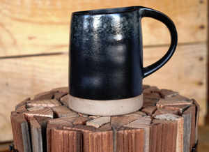 Black and Tan Stoneware Style Mug