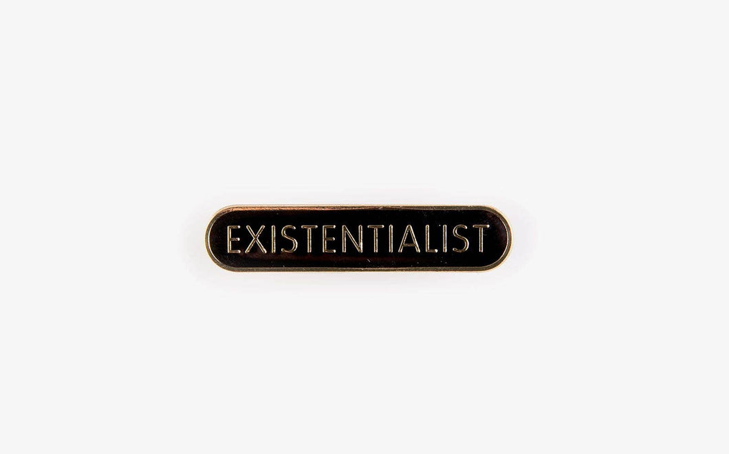 Existentialist Fashion Lapel Pin, Minimalist Unique Gift